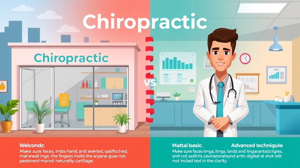 Infographic comparing Miami chiropractic clinics highlighting advanced treatments and satisfaction